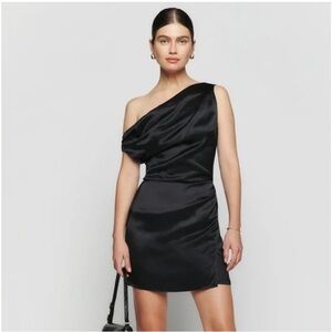 Reformation Alanis Silk Dress black size 0